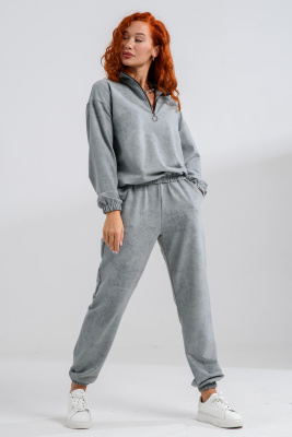 7481 костюм женский винтаж серый